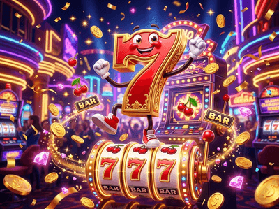 Interfaz de casino premium con tragamonedas y ruleta